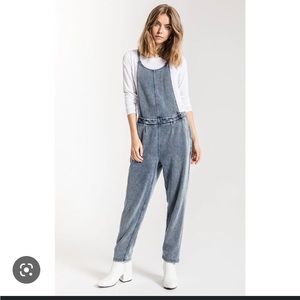 Zsupply denim look overalls size small